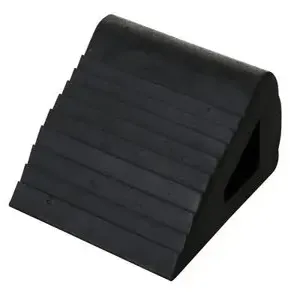 VESTIL RBW-3 Rubber Triangular Wedge, 6-1/2 x 12 x 3 Inch Size, Black, Rubber | AG7XWL