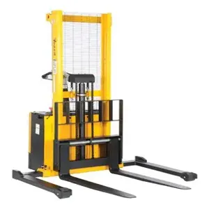 VESTIL S-62-AA Adjust Powered Lift Stacker, 62 Inch Raised | AG7YEQ