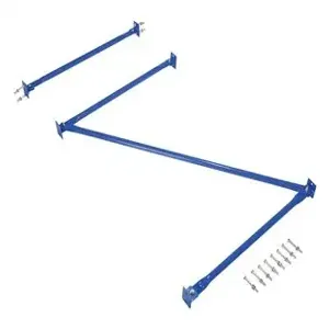 VESTIL SB-C-10-36 Galvanized Cantilever Brace Set, 120 x 36 Inch Size | AG7YGF