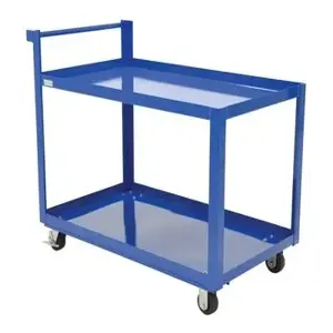 VESTIL SCS2-2848 Steel Service Cart Two Shelves, 1000 Lb. Capacity, Blue | AG7YMF