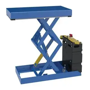 VESTIL SCTABD-750-2040-DC Double Scissor Lift Table, 20 x 40 Inch Size, 750 Lb. Capacity, 12V, Steel | CE3EWL