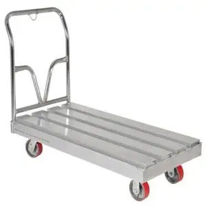 VESTIL SDD-2448 Platform Truck, 3600 Lb. Capacity, 52-5/8 x 24 x 37-9/16 Inch Size, Silver, Aluminum | AG7YNX