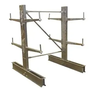 VESTIL SDU-C-6-24-G-SET Standard Cantilever Double Upright, 6 Feet, 24 Inch Arms Set, Gray | AG7YPQ