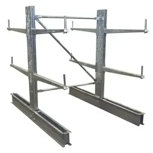 VESTIL SDU-C-6-36-G-SET Galvanized Steel Standard Cantilever Double Upright, 6 Feet, 36 Inch Arms Set | AG7YPU