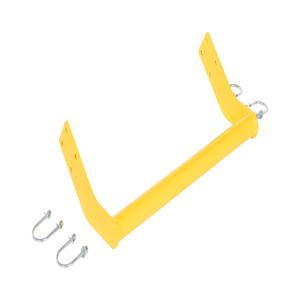 VESTIL SPN-2-YL-BR-RF Poly Step Stool, Nestable, Yellow, 2 Steps, Backrail Retrofit | CE4QVZ