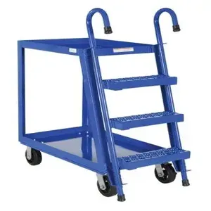 VESTIL SPS2-2236-6MR Stock Picker, 2 Shelf, 1000 Lb. Capacity, 39-3/4 x 21-7/8 x 50-1/8 Inch Size, Blue, Steel | CE4QWR