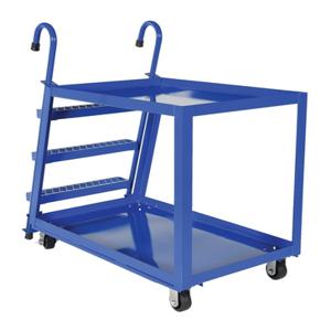 VESTIL SPS2-2848 Stock Picker, 2 Shelf, 1000 Lb. Capacity, 51-3/4 x 27-7/8 x 50-1/8 Inch Size, Blue, Steel | AG7ZGA
