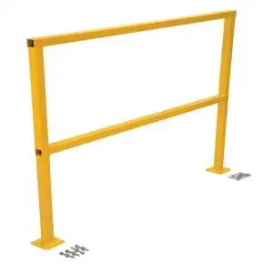 VESTIL SQ-48-HWR Safety Handrail, Hardware, No Toeboard, 48 Inch Size | CE4QXJ