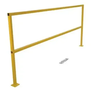 VESTIL SQ-96-HWR Safety Handrail, Hardware, No Toeboard, 96 Inch Size | CE4QXT