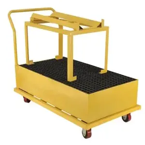 VESTIL SRBC-HR-YL Spill Pallet, Horizontal, 1200 Lb. Capacity, 30 x 52 x 60 Inch Size, Yellow | AG7ZHZ