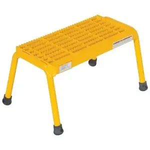 VESTIL SSA-1-Y Aluminium Step Stand, 1 Step, Welded, Yellow | AG7ZKF