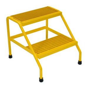 VESTIL SSA-2-Y Aluminium Step Stand, 2 Step, Welded, Yellow | AG7ZKP