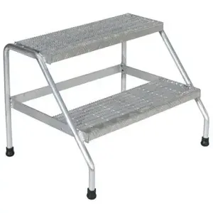 VESTIL SSA-2W Aluminium Step Stand, 2 Step, Wide Welded | AG7ZKK