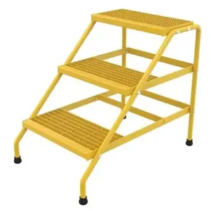 VESTIL SSA-3-KD-Y Aluminium Step Stand, 3 Step, Knock Down, Yellow | AG7ZKT