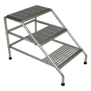 VESTIL SSA-3-KD Aluminium Step Stand, Knock Down, 3 Step | AG7ZKR