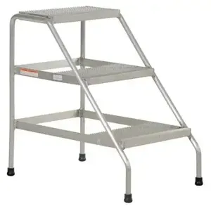 VESTIL SSA-3 Aluminium Step Stand, Welded, 3 Step | AG7ZKQ