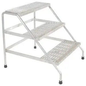 VESTIL SSA-3W Aluminium Step Stand, 3 Step, Wide Welded | AG7ZKU