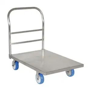 VESTIL SSPT-2436 Platform Truck, Stainless Steel, 24 x 36 Inch Size | AG7ZMY