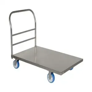 VESTIL SSPT-3048 Platform Truck, Stainless Steel, 30 x 48 Inch Size | AG7ZNA