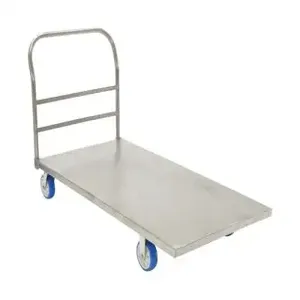 VESTIL SSPT-3060 Platform Truck, Stainless Steel, 30 x 60 Inch Size | AG7ZNB