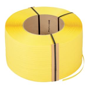 VESTIL ST-38-9X8-YL Yellow Poly Strapping, 12900 Feet, 9 x 8 Inch Core | AG7ZPB