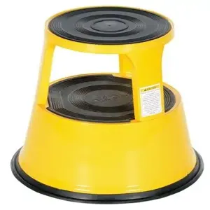 VESTIL STEP-17-Y Rolling Step Stool, 17 Inch Size, Yellow | AG7ZQH