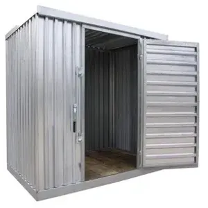 VESTIL STOR-96-G-W-1RH Galvanized Steel Single Storage Building, 2750 Lb. Floor Capacity, Gray | AG7ZQW 2RMZ1