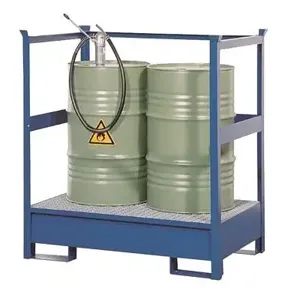 VESTIL STP-2 Transport Drum Pallet, with Siderail, 1200 Lb. Capacity | AG7ZQX