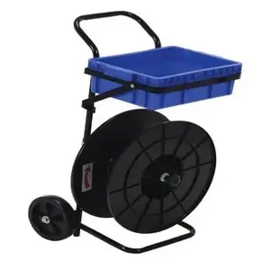 VESTIL STRAP-PS-P Strapping Cart, 17.5 Inch Length x 16.375 Inch x 37.5 Inch Height | AG7ZRZ