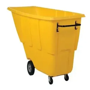 VESTIL TDT-100-LD-YELLOW Light Duty Tilt Truck, 1 Cubic Yard, Yellow | AG8AEG