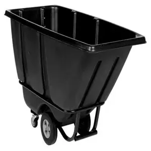 VESTIL TDT-50-HD-BLACK Heavy Duty Tilt Truck, 1/2 Cubic Yard, Black | AG8AEM