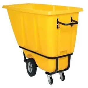 VESTIL TDT-50-HD-YELLOW Heavy Duty Tilt Truck, 1/2 Cubic Yard, Yellow | AG8AEQ