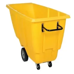 VESTIL TDT-50-LD-YELLOW Light Duty Tilt Truck, 1/2 Cubic Yard, Yellow | AG8AEV