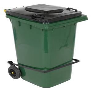 VESTIL TH-64-GRN-FL Green Polyethylene Trash Can, 64 Gallon with Lid Lift | AG8ATN
