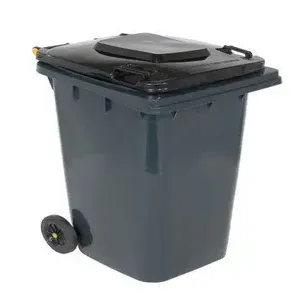 VESTIL TH-64-GY Grey Polyethylene Trash Can, 64 Gallon Capacity | AG8ATP