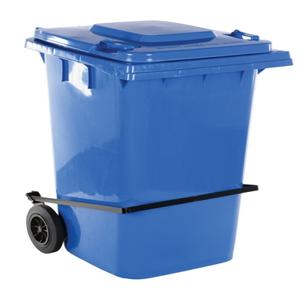 VESTIL TH-95-BLU-FL Blue Polyethylene Trash Can, 95 Gallon with Lid Lift | AG8ATT