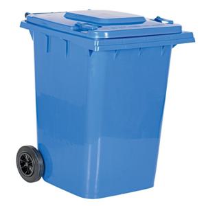 VESTIL TH-95-BLU Blue Polyethylene Trash Can, 95 Gallon Capacity | AG8ATR