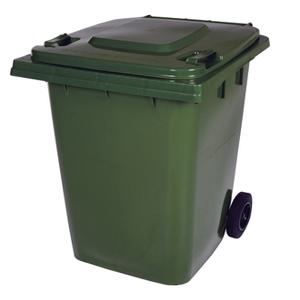 VESTIL TH-95-GRN Green Polyethylene Trash Can, 95 Gallon Capacity | AG8ATU