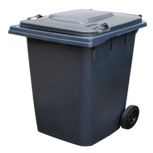VESTIL TH-95-GY Grey Polyethylene Trash Can, 95 Gallon Capacity | AG8ATW