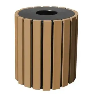 VESTIL TR-PR-33-CD Round Receptacle, 33 Gallon, Capacity, Cedar | CE4RHQ