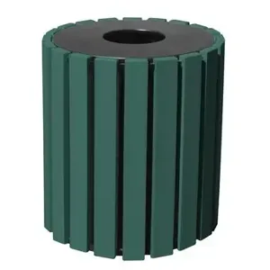 VESTIL TR-PR-33-GN Round Receptacle, 33 Gallon, Capacity, Green | CE4RHT