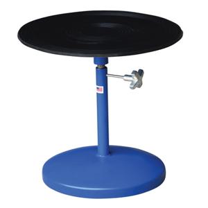 VESTIL TT-18-PED Turntable, 18 Inch Dia., 21 Inch to 32 Inch Height, 300 Lb. Capacity | AG8BFB