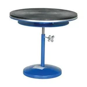 VESTIL TT-N-24-DPED Turntable, 24 Inch Dia., 25 Inch to 36 Inch Height, 2 Tier | AG8BFM