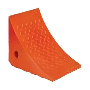 VESTIL URWC-15 Standard Wheel Chock, 11 x 8 x 8 Inch Size, 30 Ton, Orange, Urethane | AG8BHP