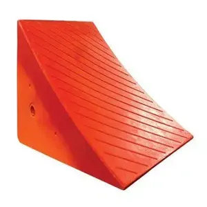 VESTIL URWC-45 Mega Wheel Chock, 24 x 18 x 18 Inch Size, 800 Ton, Orange, Urethane | AG8BHV