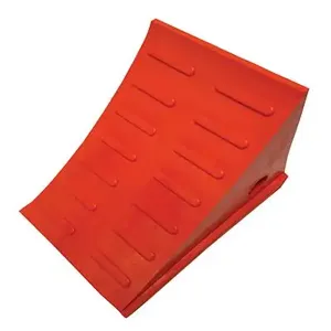 VESTIL URWC-SH-15 Wheel Chock, 8-3/4 x 8-3/4 x 11-1/2 Inch Size, 70000 Lb. Capacity., Orange, Polyurethane | CE4RPR