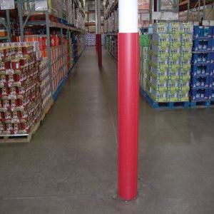 VESTIL VCW-RD-RND Rote runde Säulenhülle, 8 Zoll Größe | AG8BLX