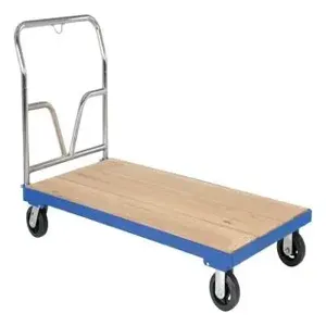 VESTIL VHPT/S-2754 Hardwood Platform Truck Steel Frame, 27 Inch x 54 Inch Size | AG8BQH