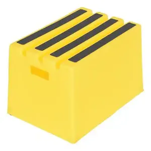 VESTIL VST-1-Y Step Stool, 1 Step, 12-1/8 x 17-7/8 Inch Step, 500 lb., Yellow, Polyethylene | AG8CBJ