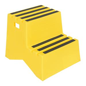 VESTIL VST-2-Y Step Stool, 2 Step, 12 x 17-5/8 Inch Step, 500 lb., Yellow, Polyethylene | AG8CBK